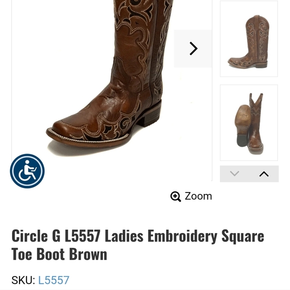 Womens Circle G cowboy boots inlay so beautiful - Picture 7 of 9